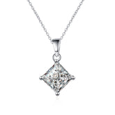 Classic Princess Cut Moissanite Pendant