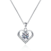 Elegant Heart Design Round Pendant
