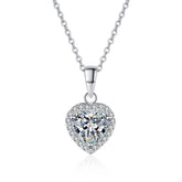Heart Halo Moissanite Pendant