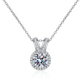 Rabbit Design Moissanite Halo Pendant
