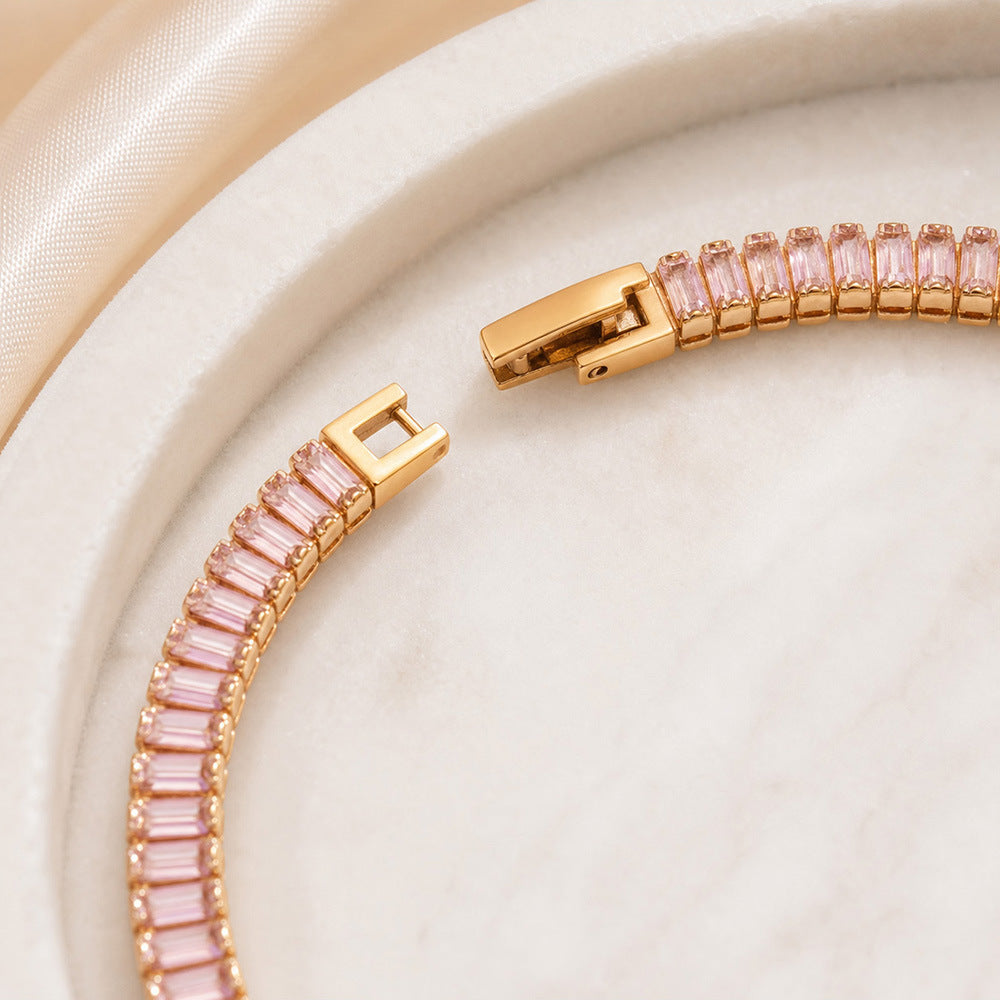 Baguette Gleam Tennis Necklace