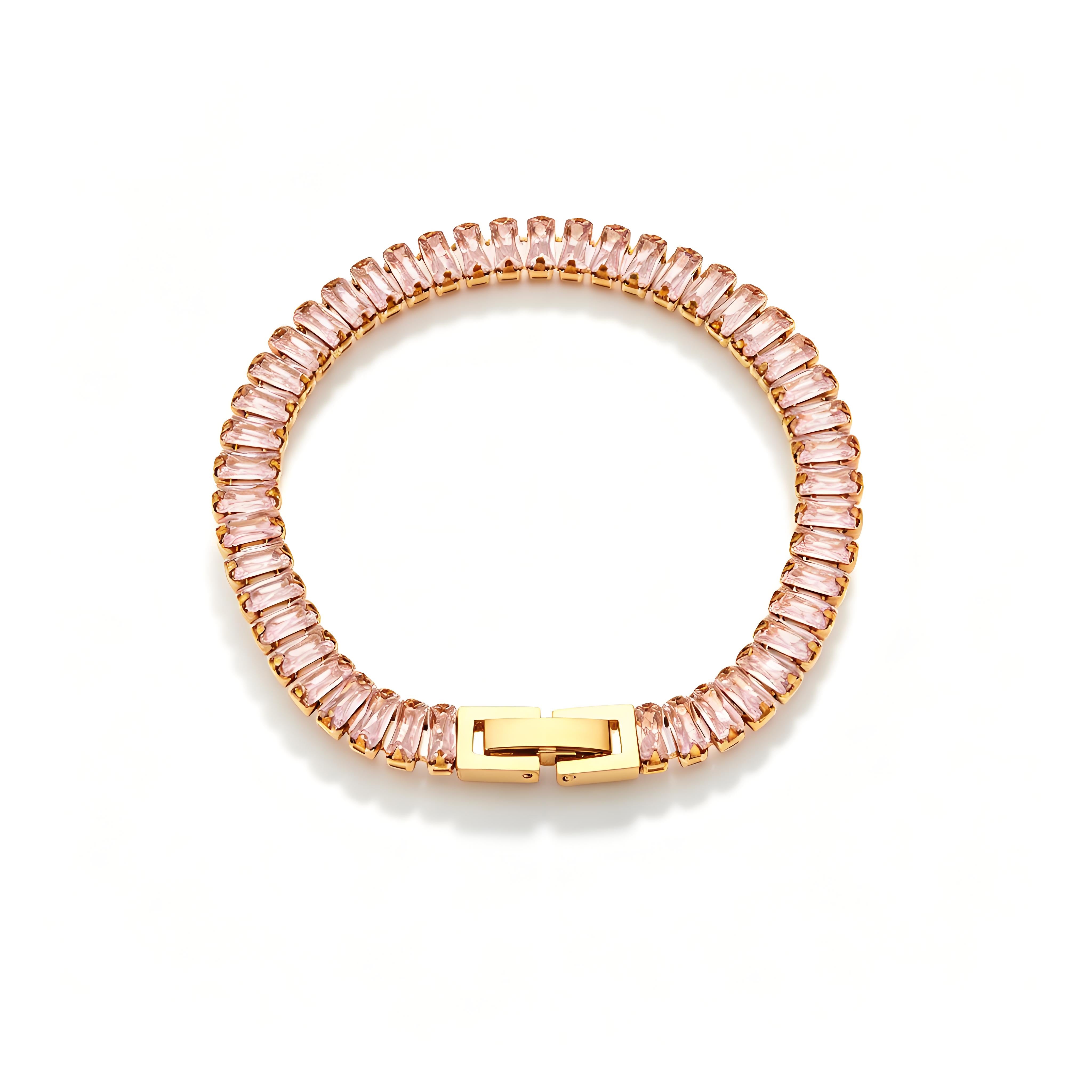 Baguette Gleam Tennis Necklace