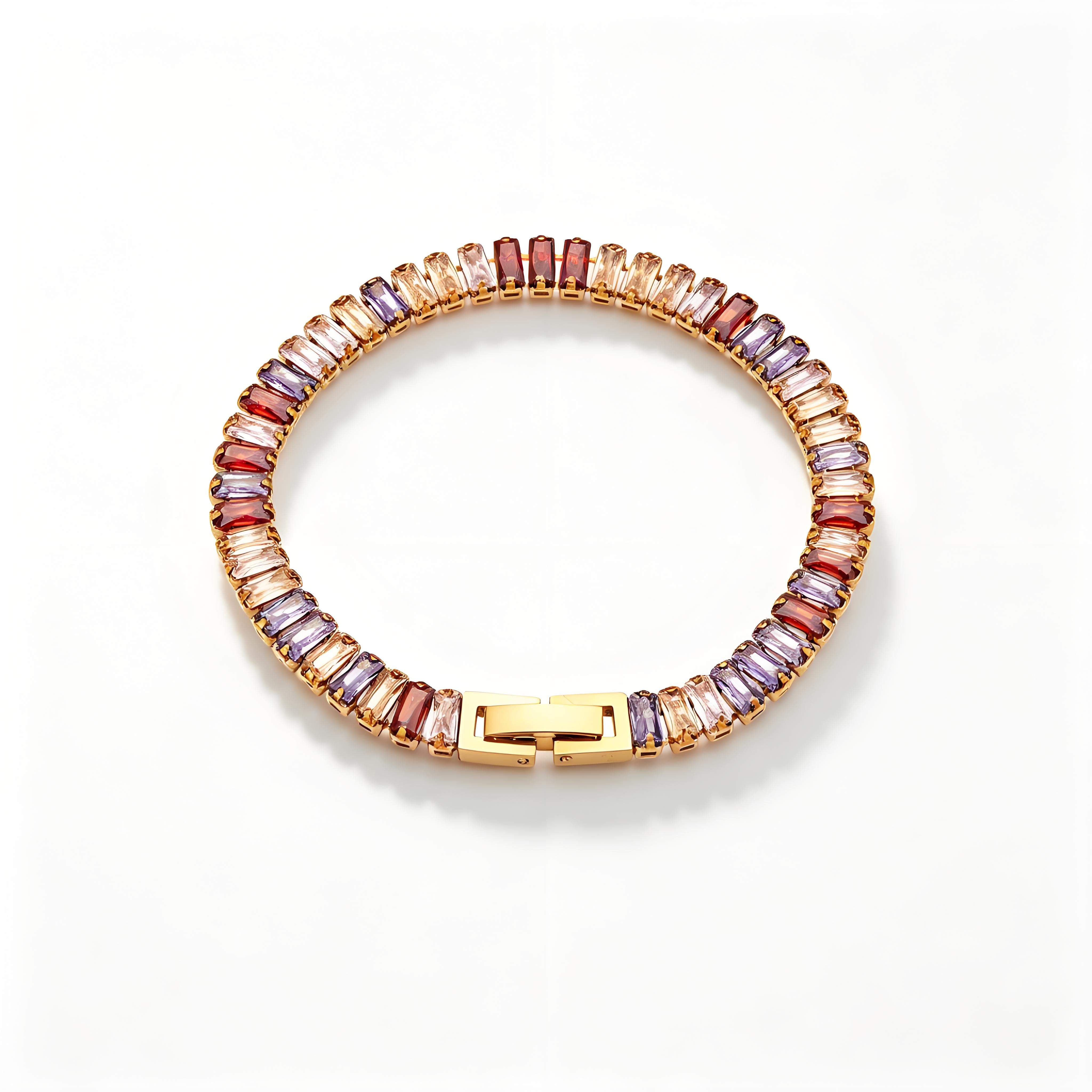 Baguette Gleam Tennis Necklace