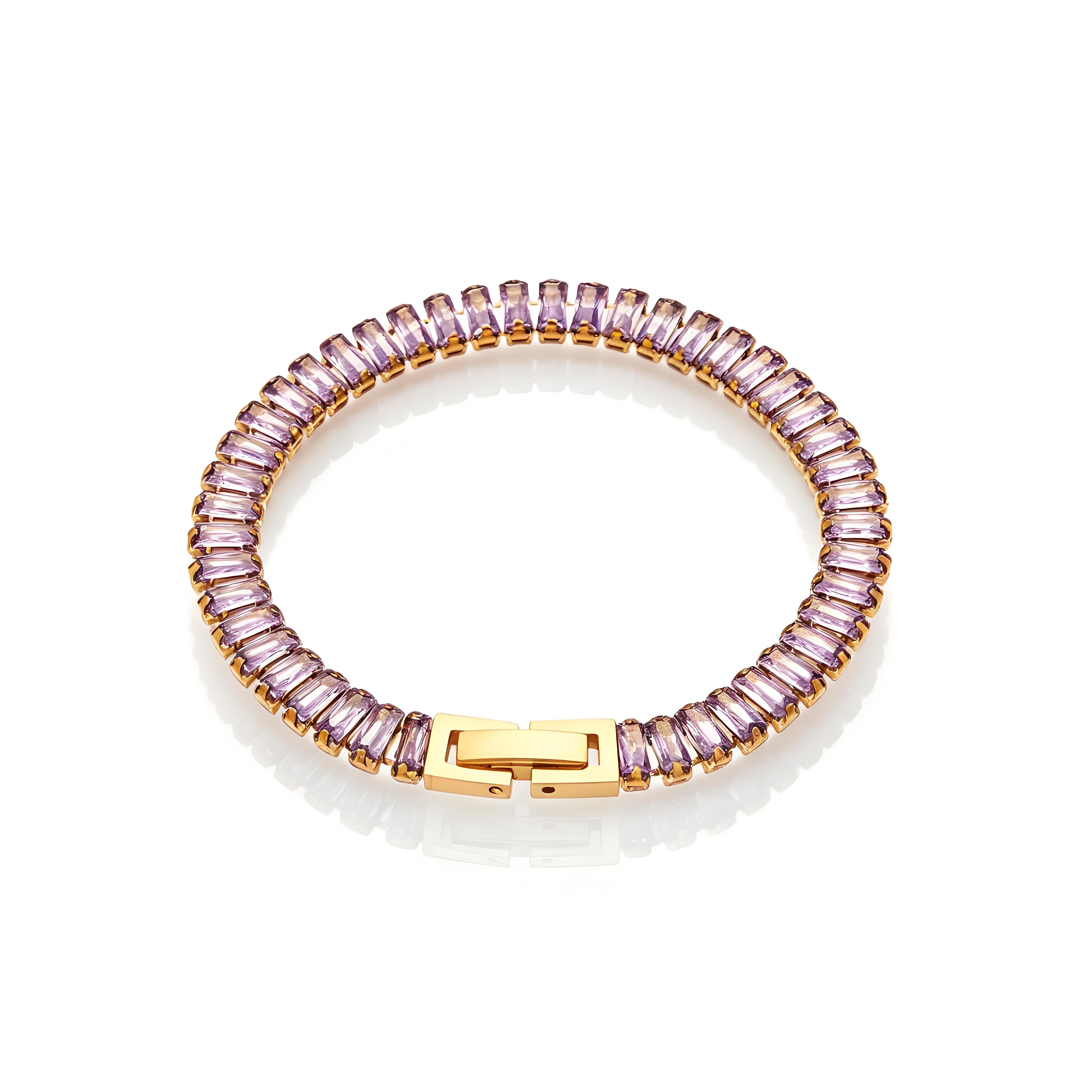 Baguette Gleam Tennis Bracelet