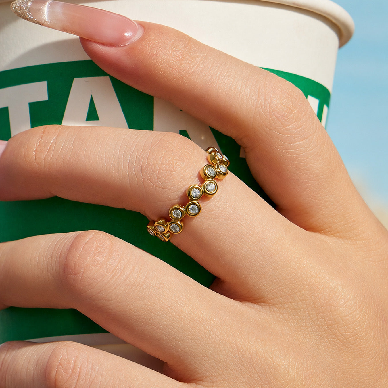 Bubble Sparkle Open Ring