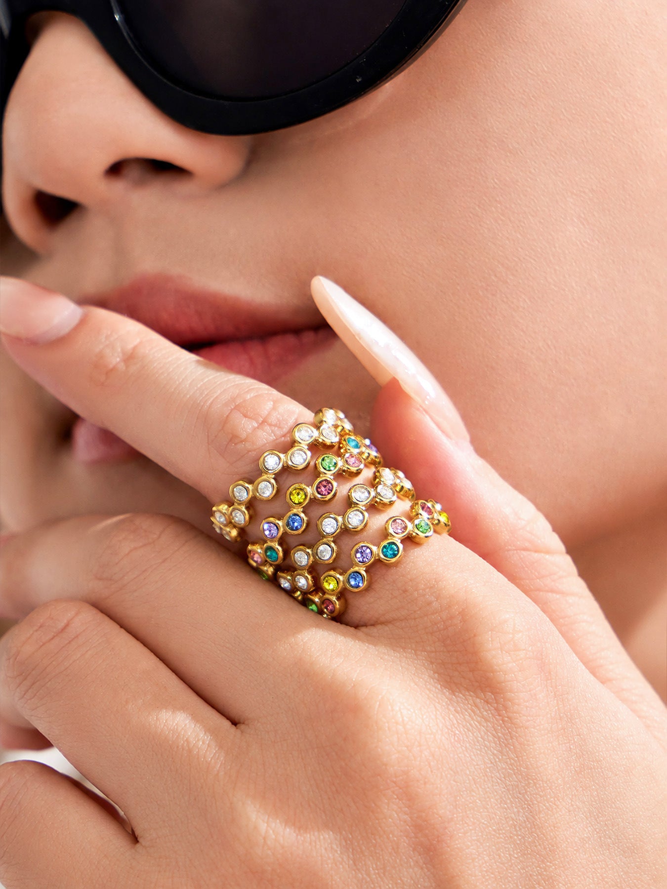 Bubble Sparkle Open Ring