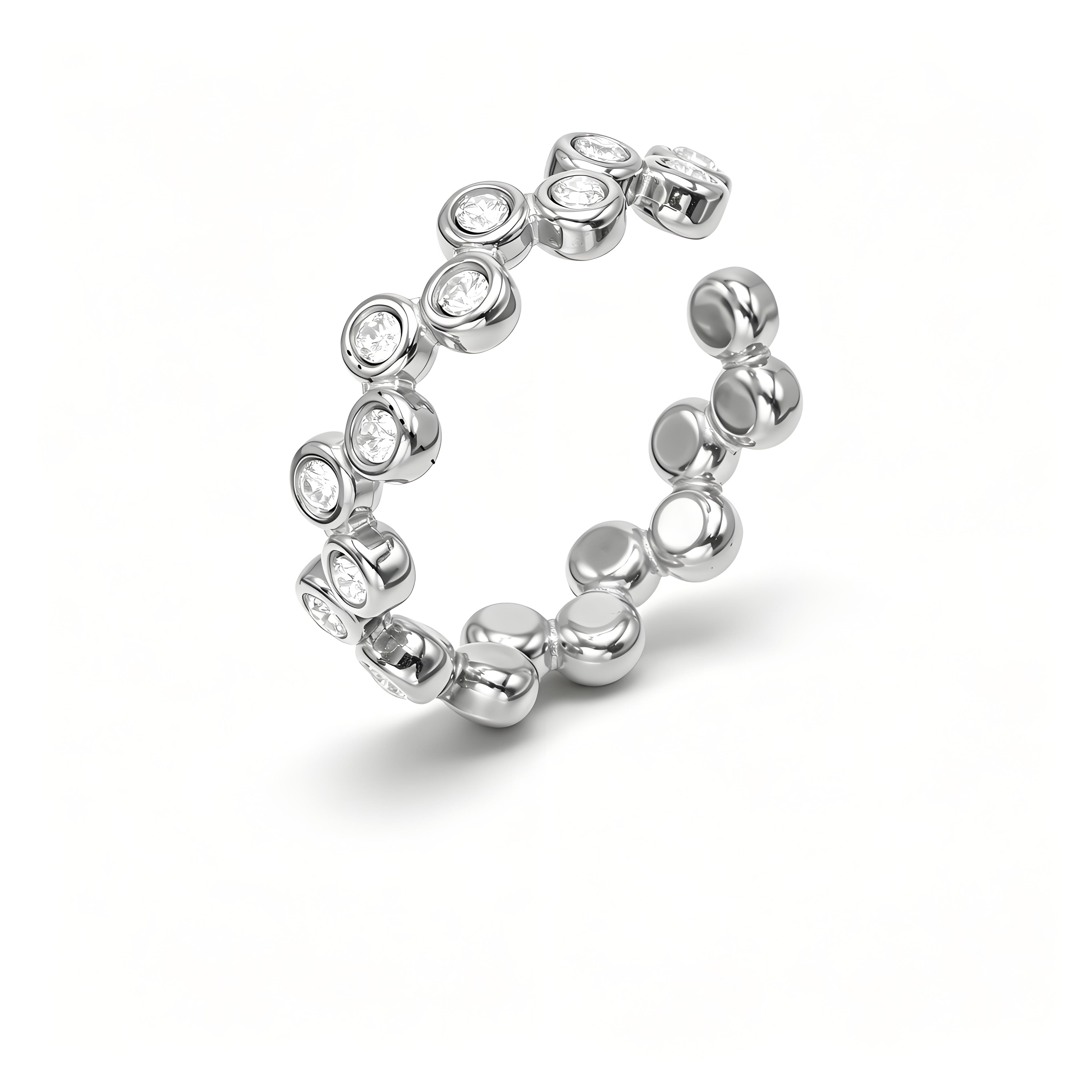 Bubble Sparkle Hoop Earrings