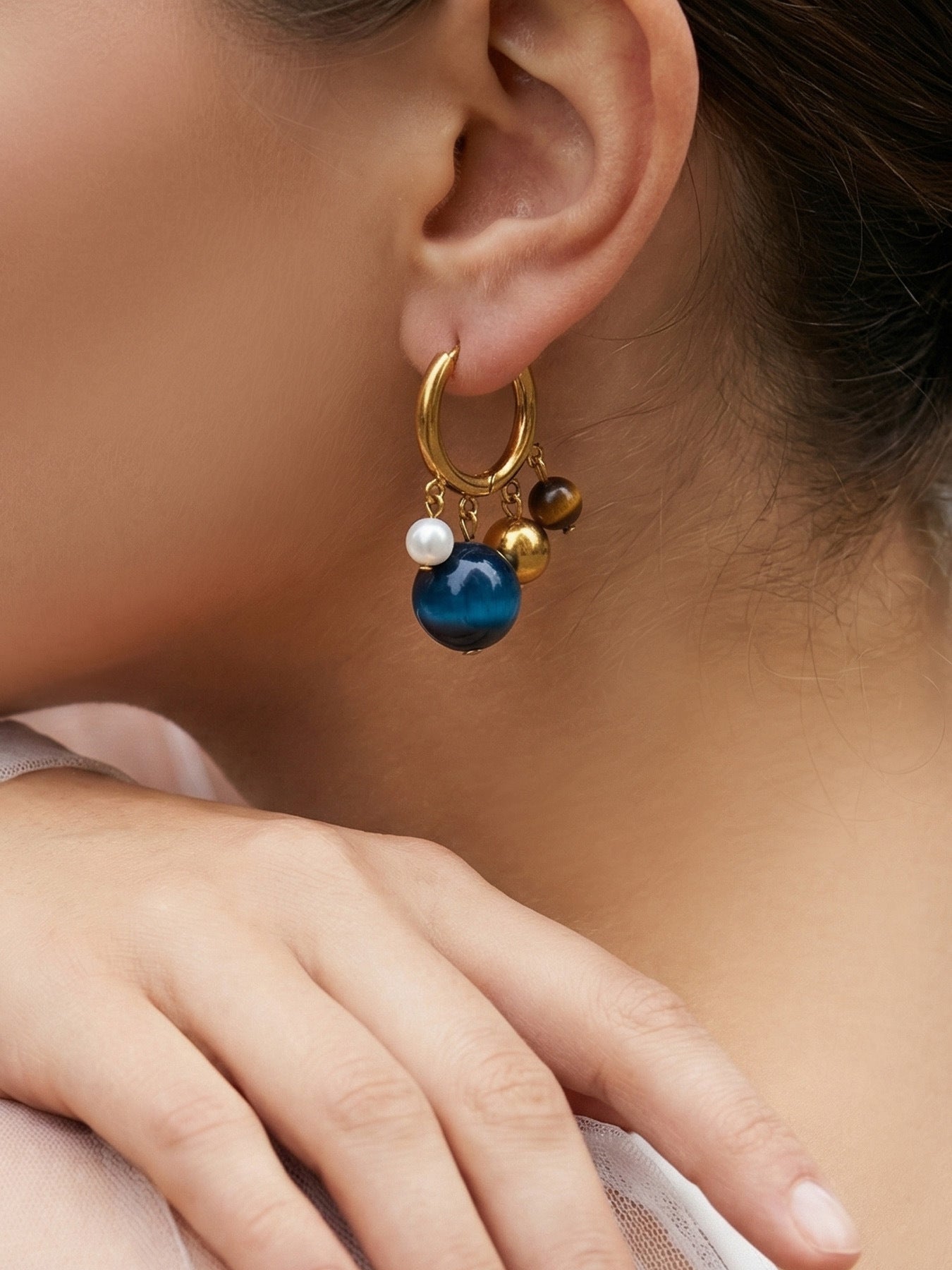 Terra Bead Drop Earrings
