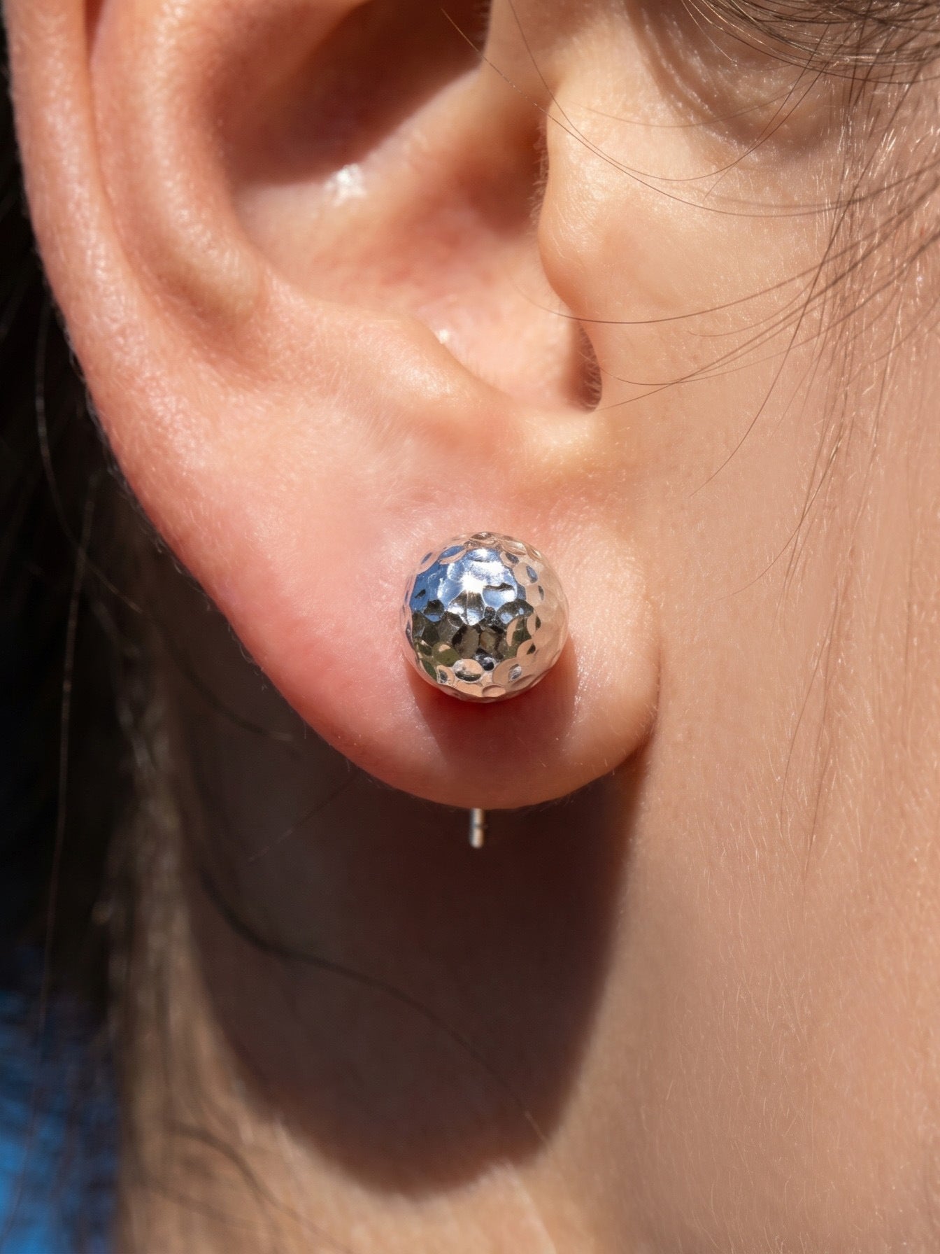 Textured Ball Stud Earrings