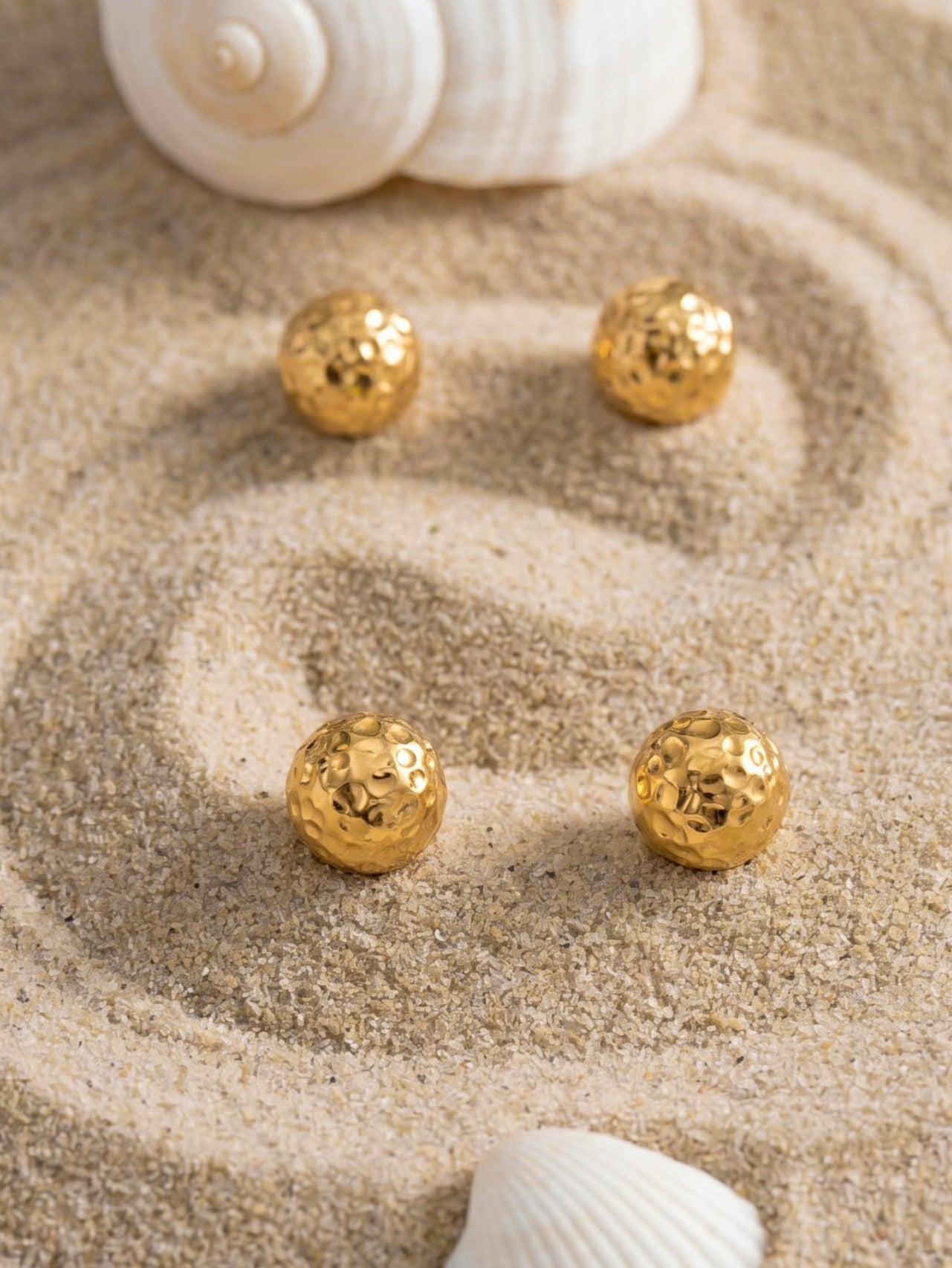 Textured Ball Stud Earrings