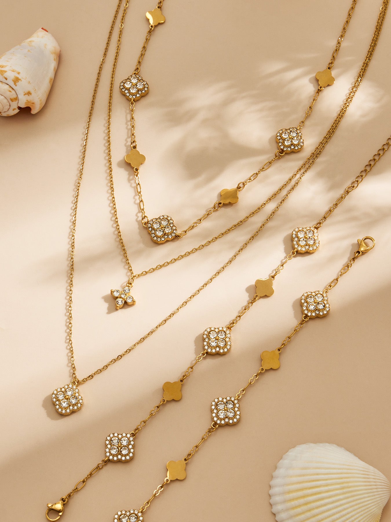 Double Layer Clover Necklace