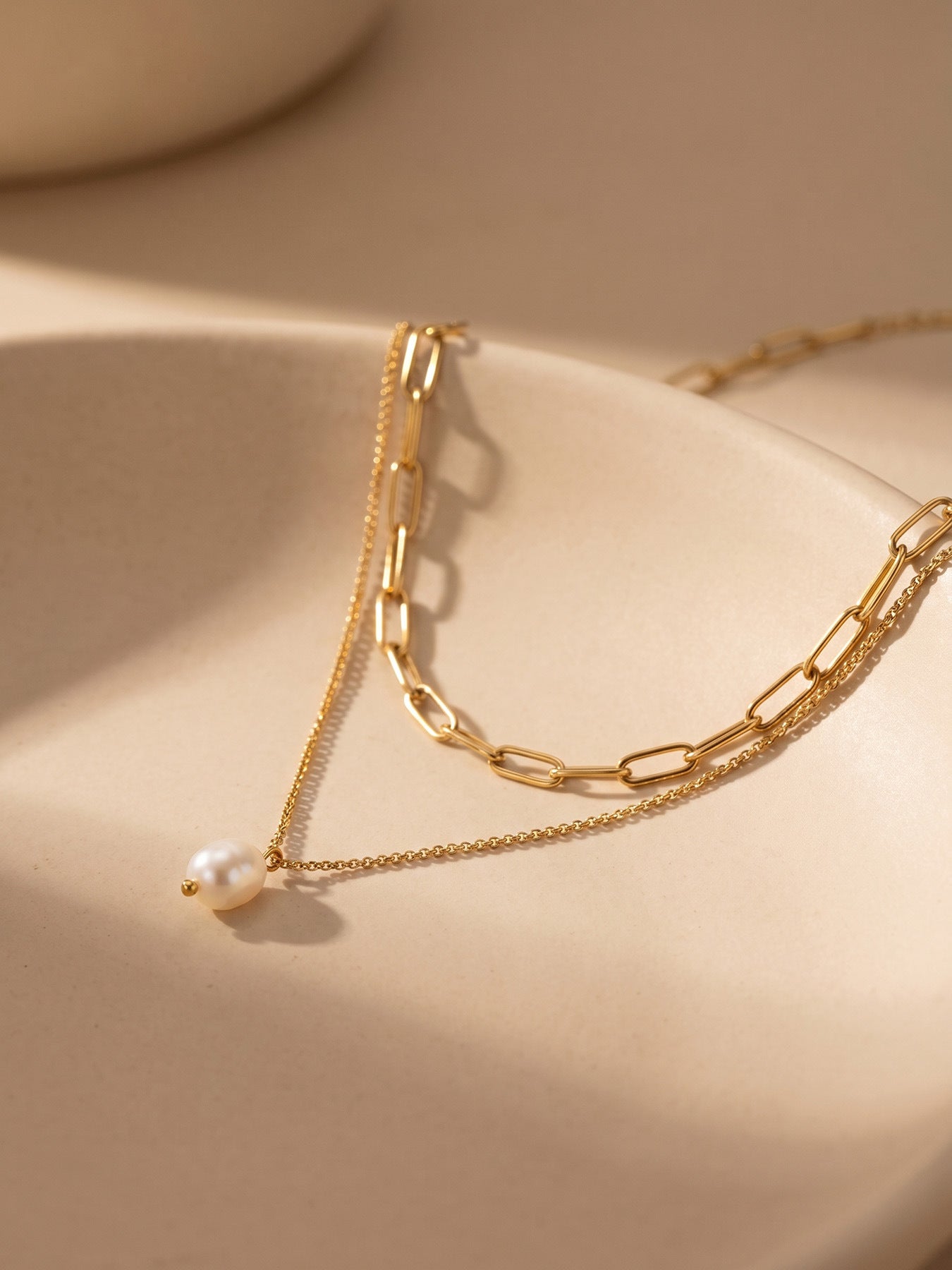 Aura Stack Pearl Necklace