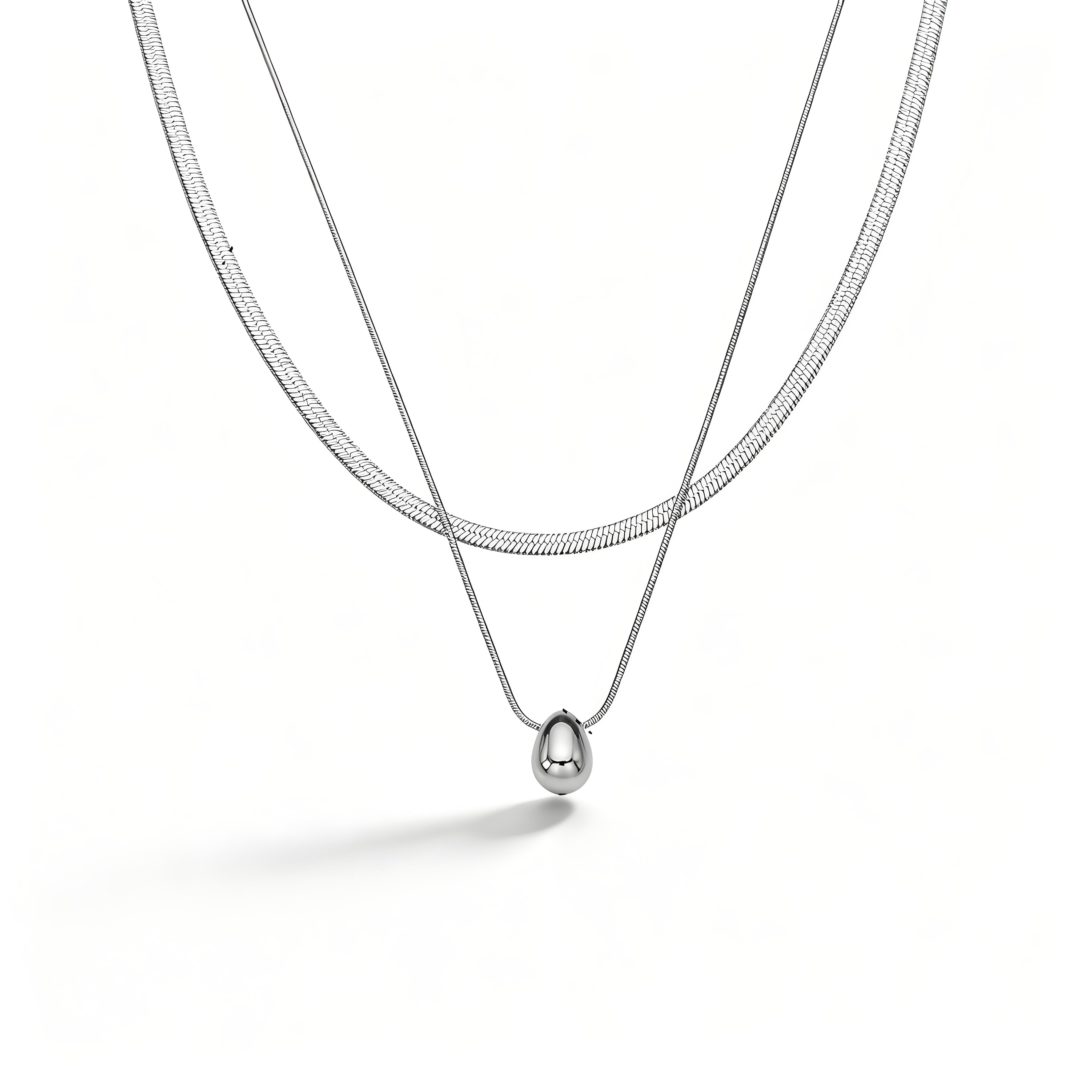 Teardrop Double Snake Chain