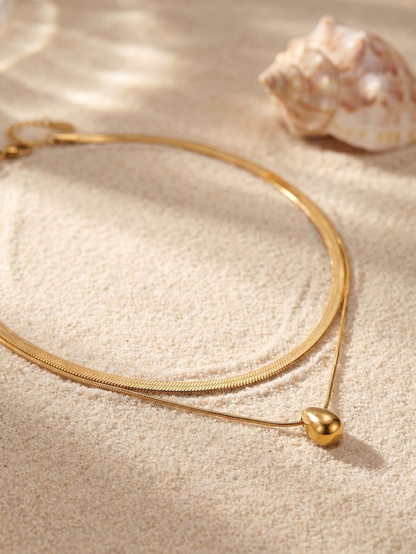 Teardrop Double Snake Chain