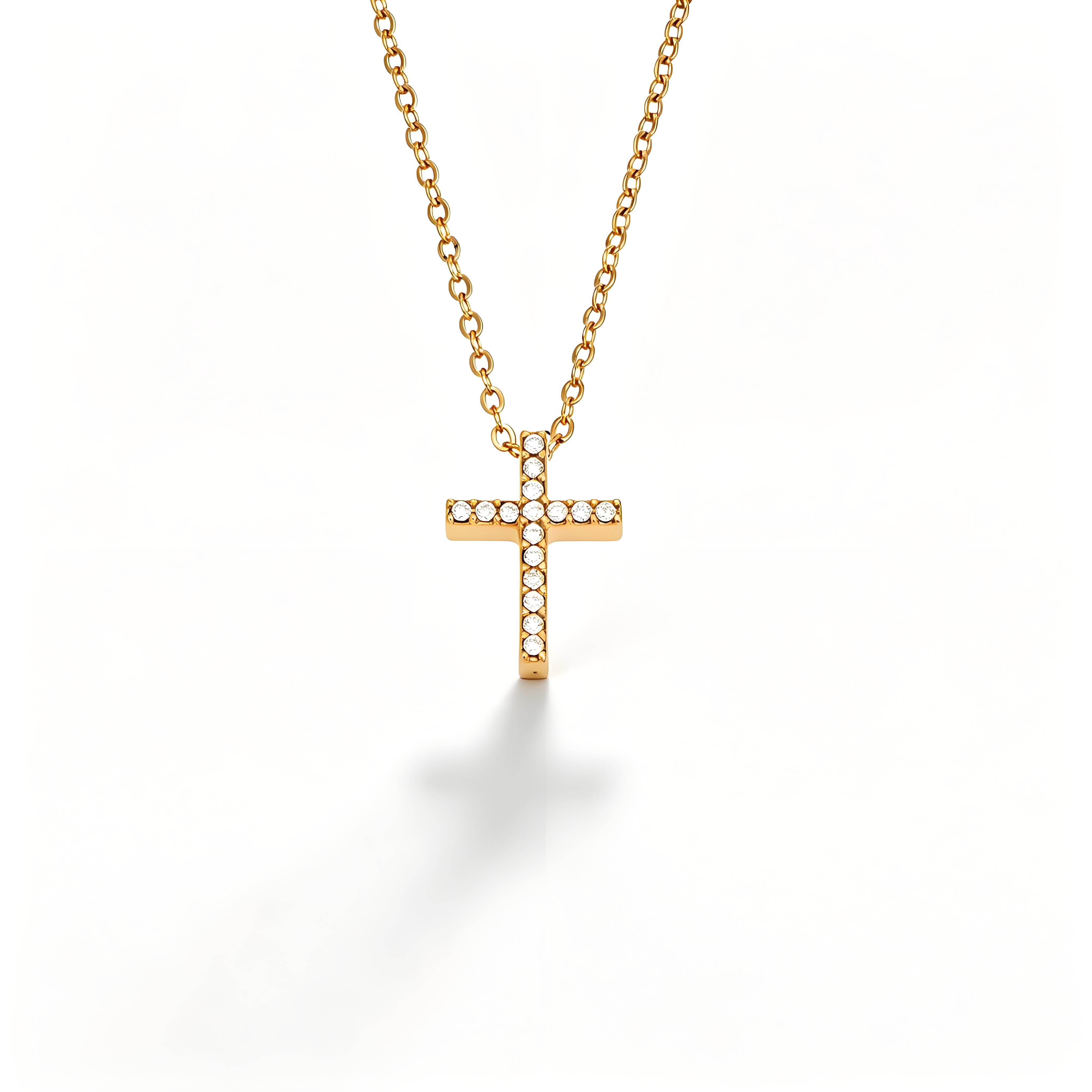 Open Frame Cross Necklace