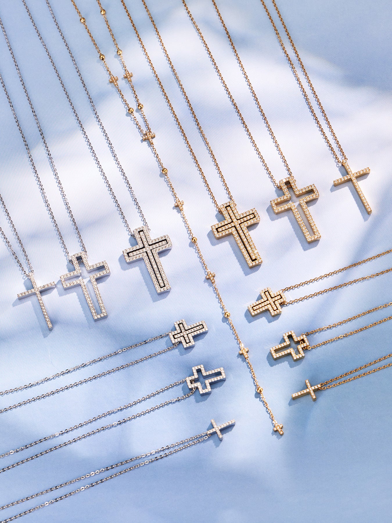 Open Frame Cross Necklace