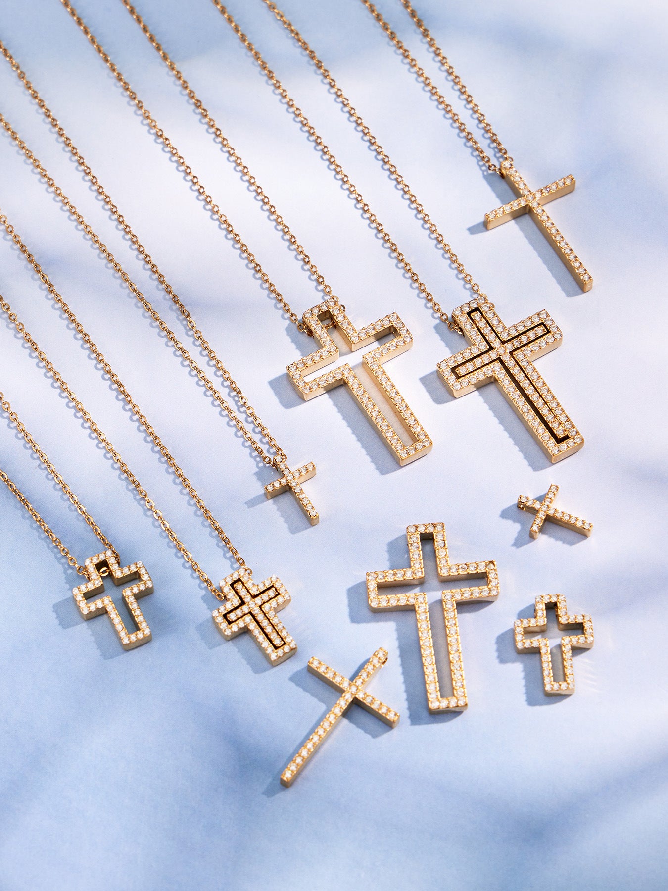Open Frame Cross Necklace