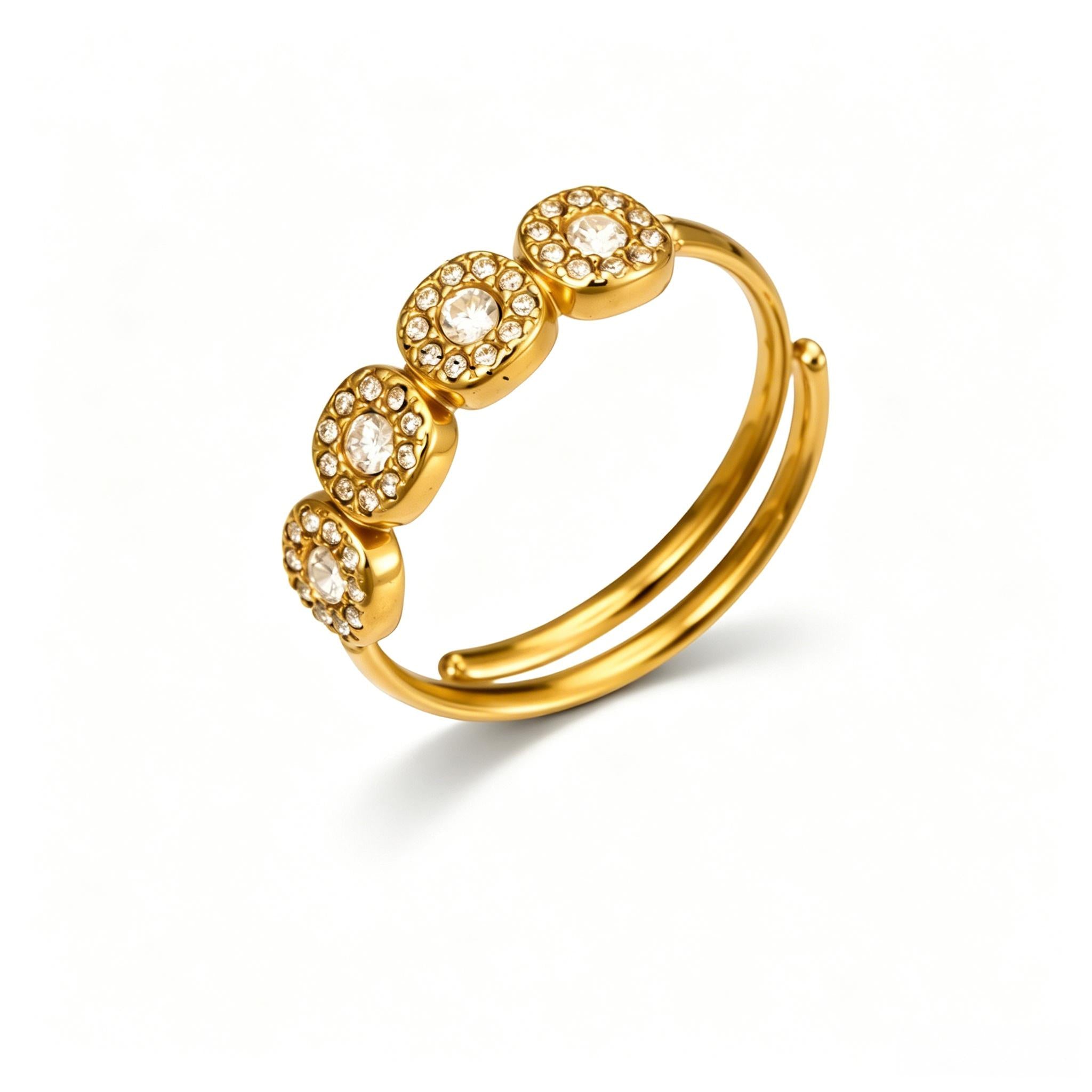 Petite Halo CZ Ring