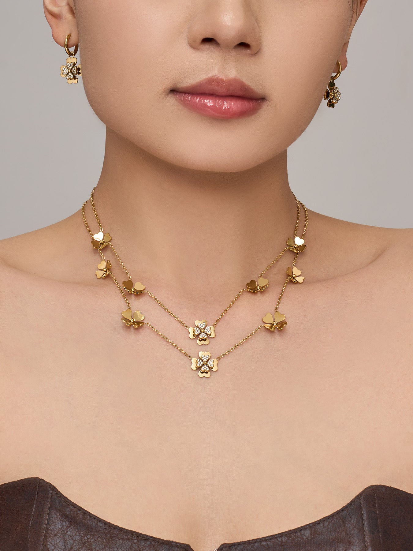 Lumi Clover Open Bangle