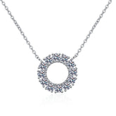 Shiny Classic Round Moissanite Circle Eternity Pendant