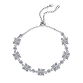 Shiny Square Pattern Round Moissanite Bracelet