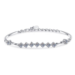 9-star Round Moissanite Bracelet