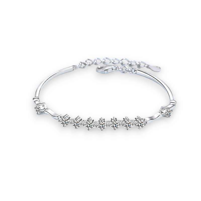 9-star Round Moissanite Bracelet