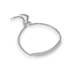 Adjustable Refine Round Moissanite Bracelet