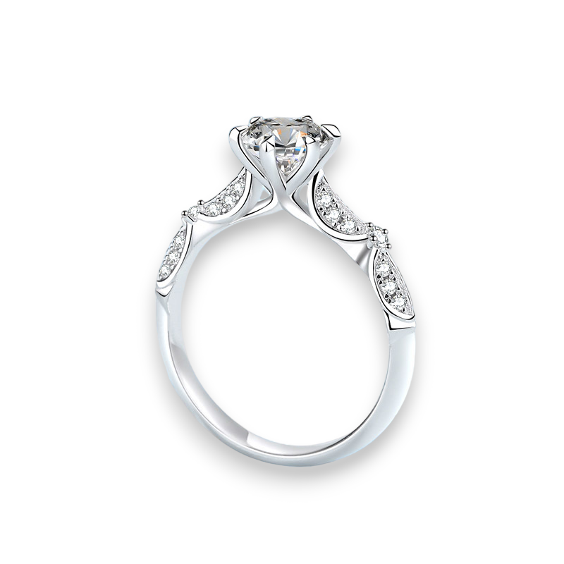 Celebration Design Moissanite Engagement Ring