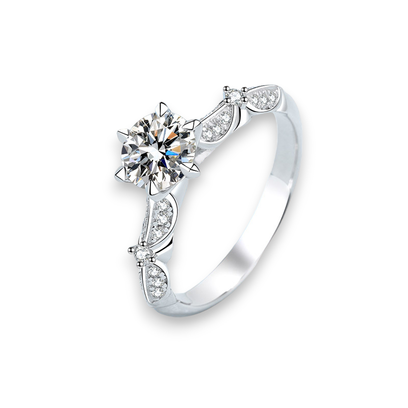 Celebration Design Moissanite Engagement Ring