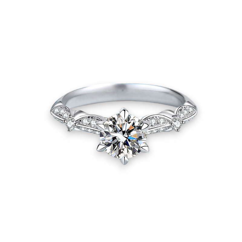 Celebration Design Moissanite Engagement Ring