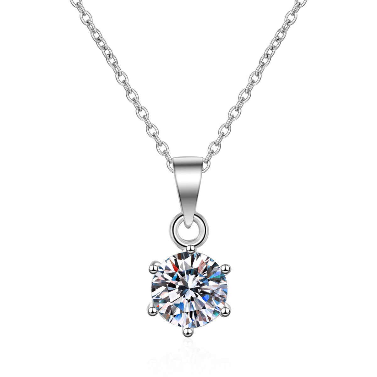 Classic 6-Prong Round Pendant