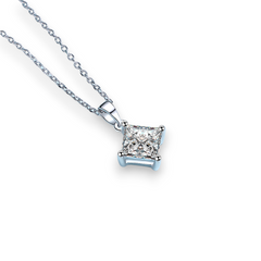 Classic Princess Cut Moissanite  Pendant