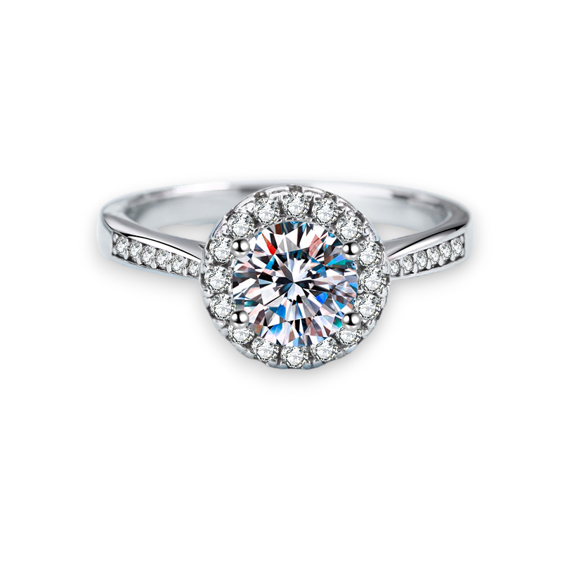 Classic Round Halo Engagement Ring