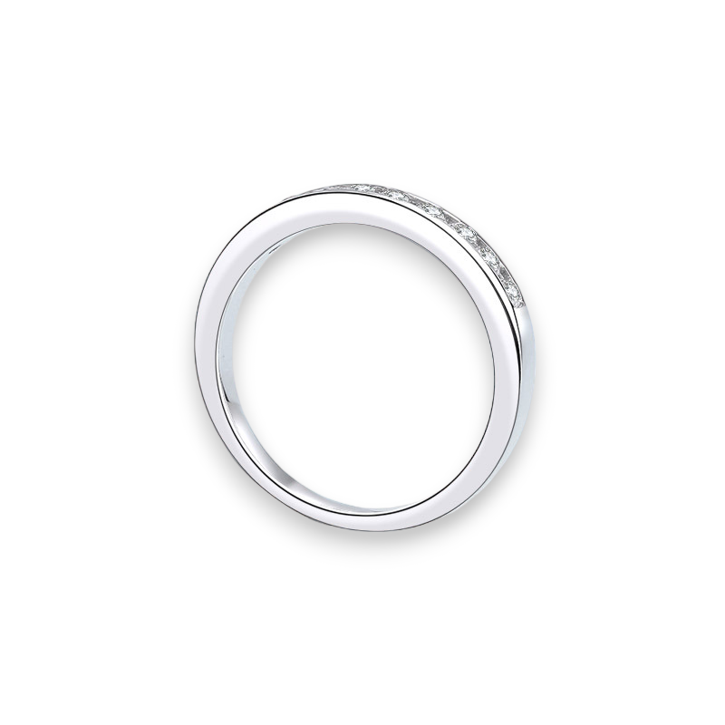 Classic Round Moissanite Stackable Band