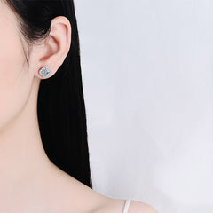 Cushion Cut Halo Stud Earrings