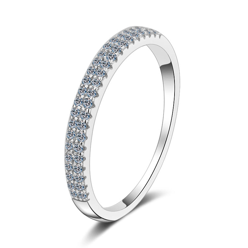 Double Row Moissanite Stackable Band