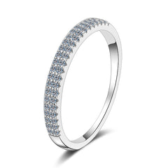 Double Row Moissanite Stackable Band