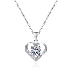 Elegant Heart Design Round Pendant