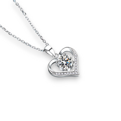 Elegant Heart Design Round Pendant