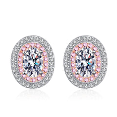 Elegant Oval Cut Moissanite Stud Earrings