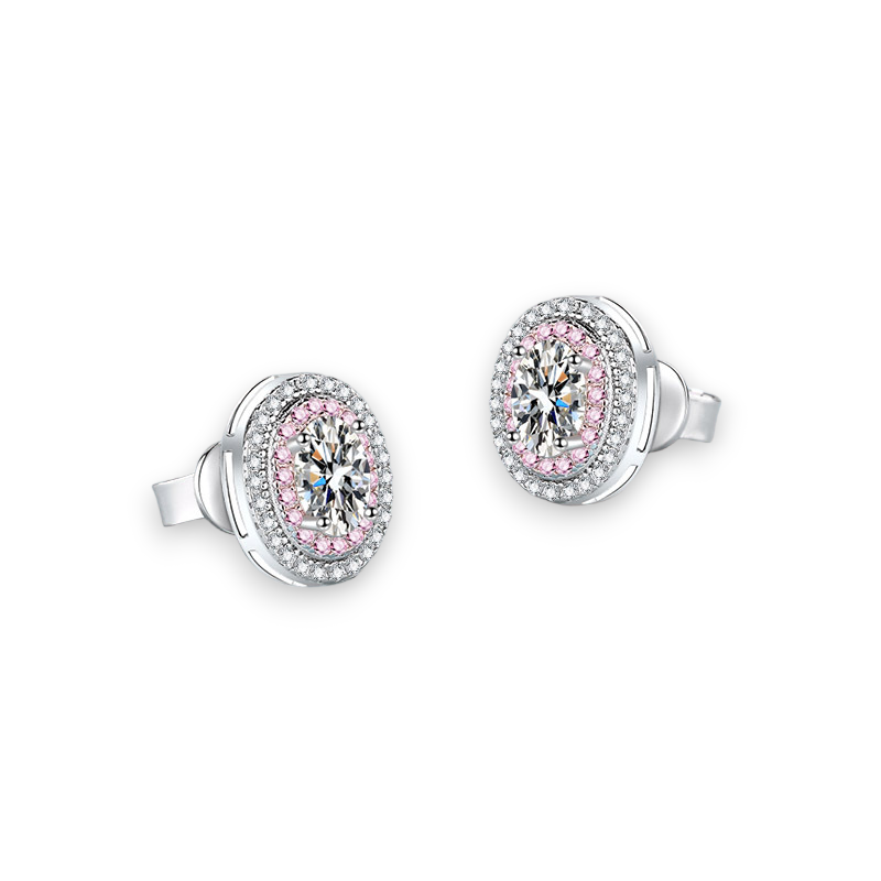 Elegant Oval Cut Moissanite Stud Earrings