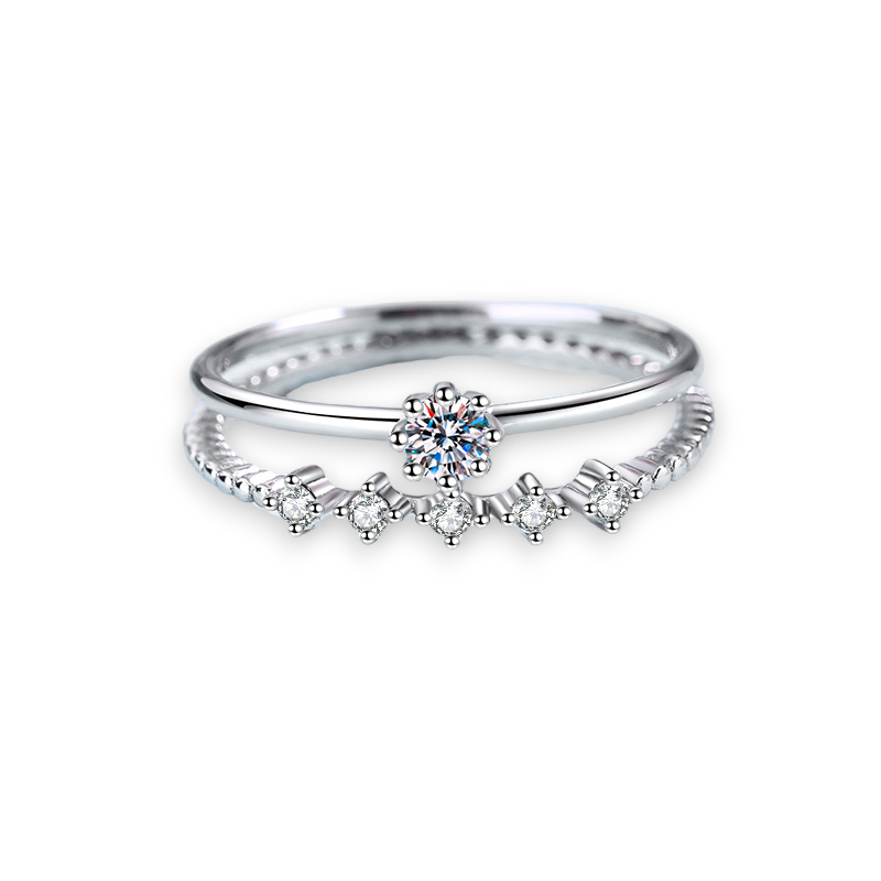 Fashion Mix Moissanite Ring