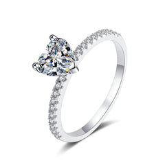 Heart Moissanite Engagement Ring