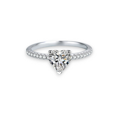 Heart Moissanite Engagement Ring