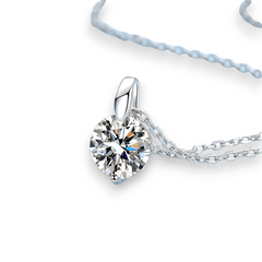 Neat Round Solitaire Moissanite Pendant