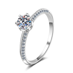 Petite Round Moissanite Engagement Ring