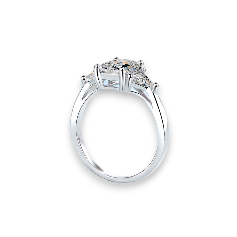 Princess Three-Stone Engagement Ring