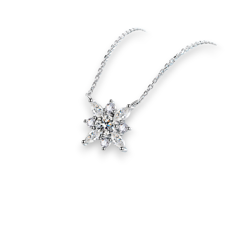 Refine Setting Moissanite Pendant