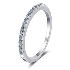 Round Brilliant Moissanite Stackable Band